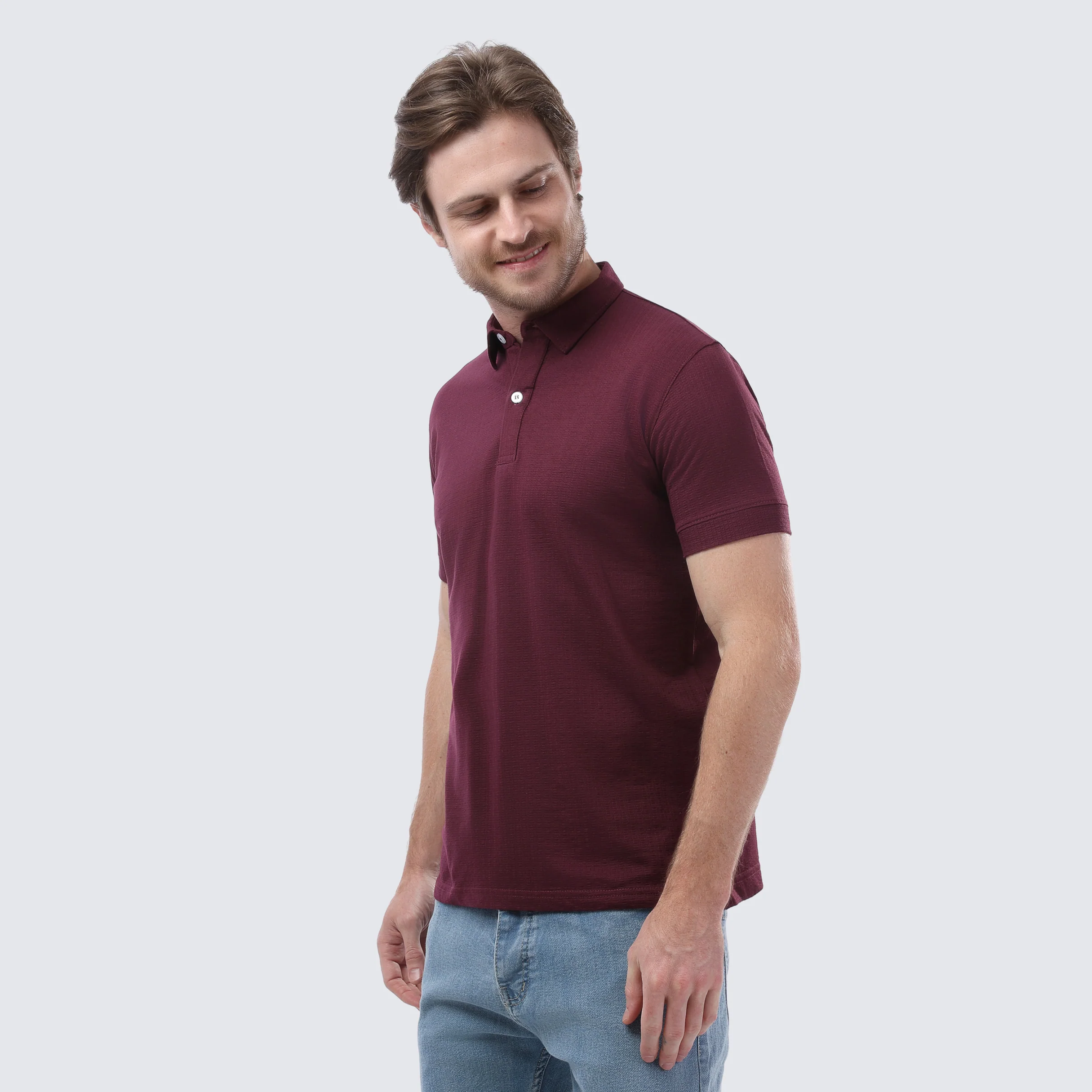 Jacquard polo T-shirt - Image 3