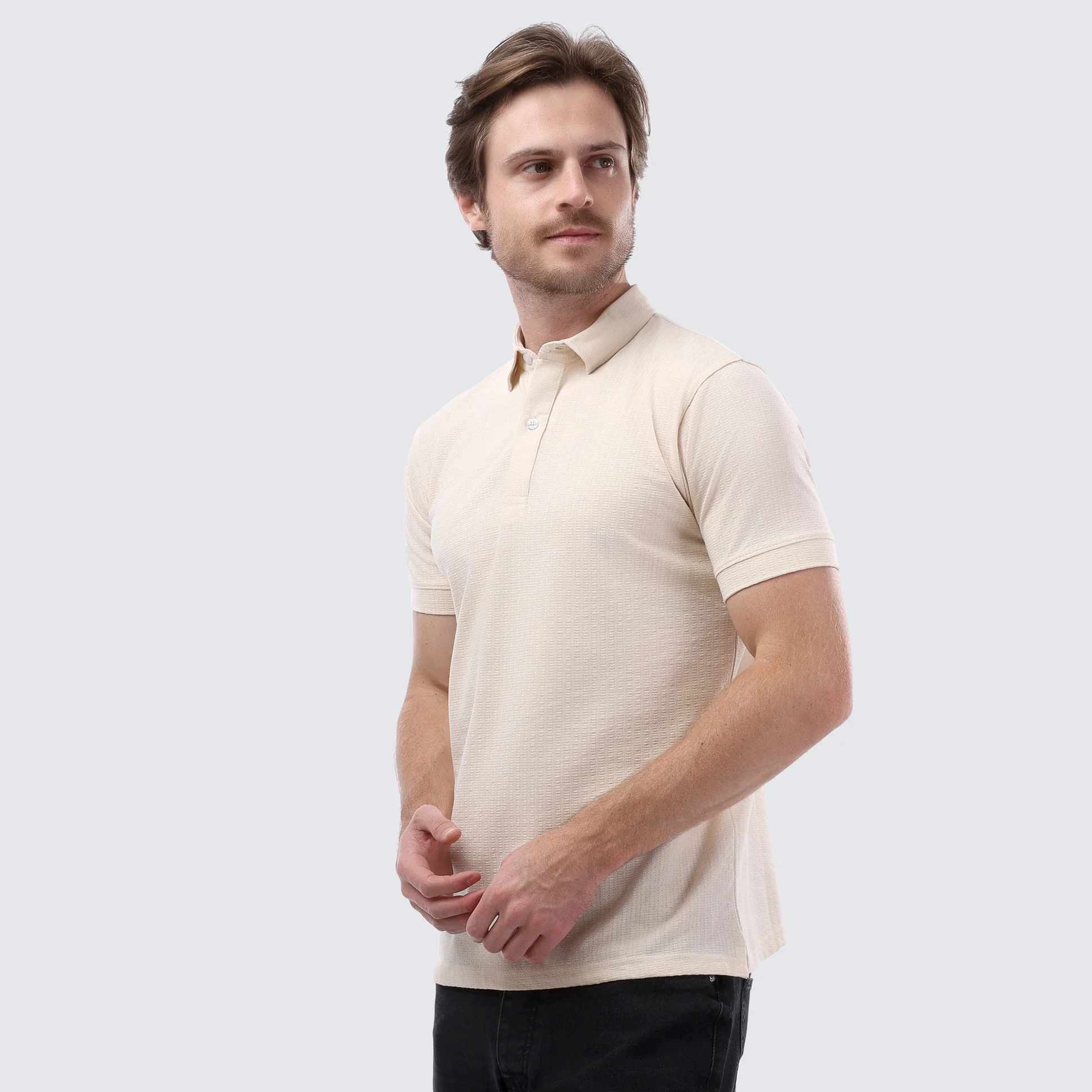 Jacquard polo T-shirt - Image 4