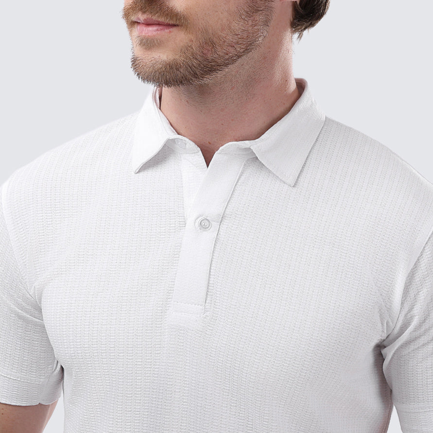 Jacquard polo T-shirt - Image 6